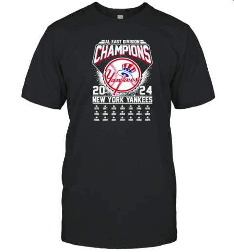 New York Yankees AL East Division Champions 21X T- Classic Men's T-shirt