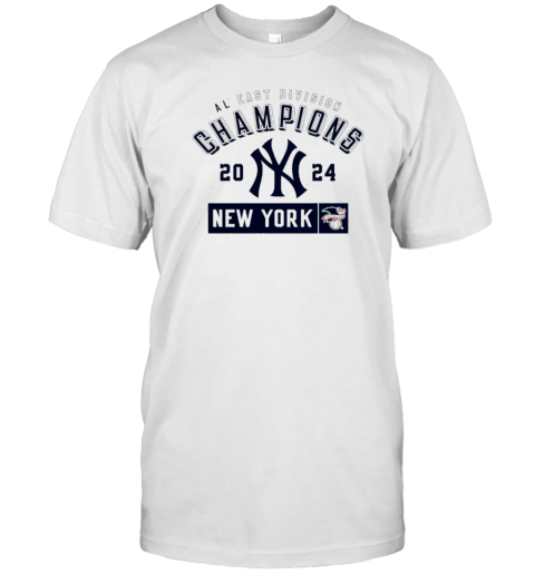 New York Yankees Steel 2024 AL East Division Champions Base T-Shirt