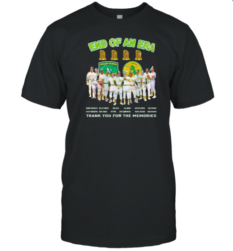 Oakland End Of An Era Thank You For The Memories 2024 Signatures T-Shirt