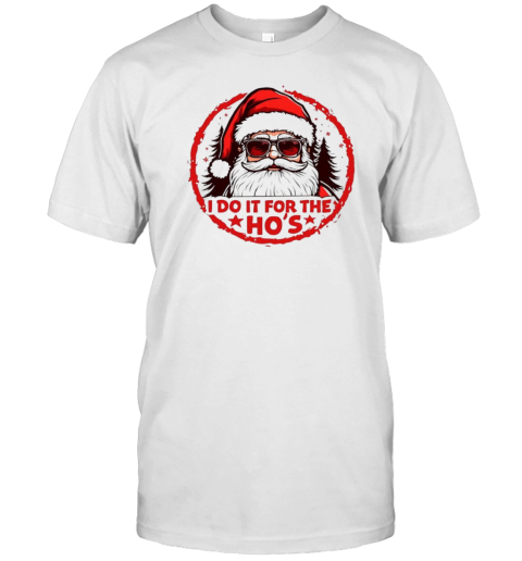 Vintage I Do It For The Ho Funny Christmas Santa T- Classic Men's T-shirt