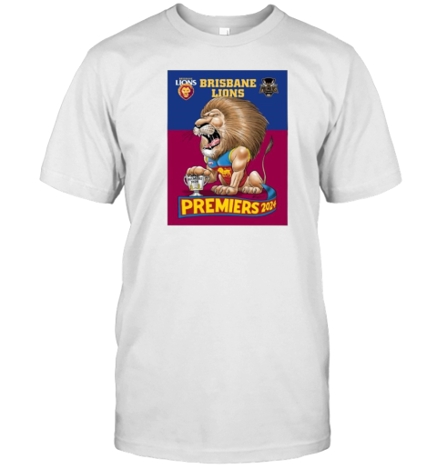 Brisbane Lions Premiers 4X Premiers Poster T-Shirt