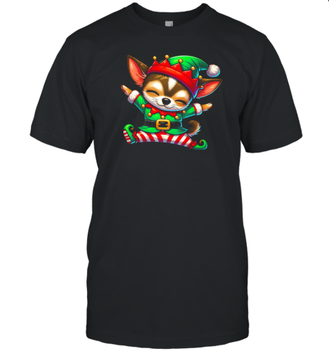 Christmas Chihuahua Elf Funny Chihuahua Lover T- Classic Men's T-shirt