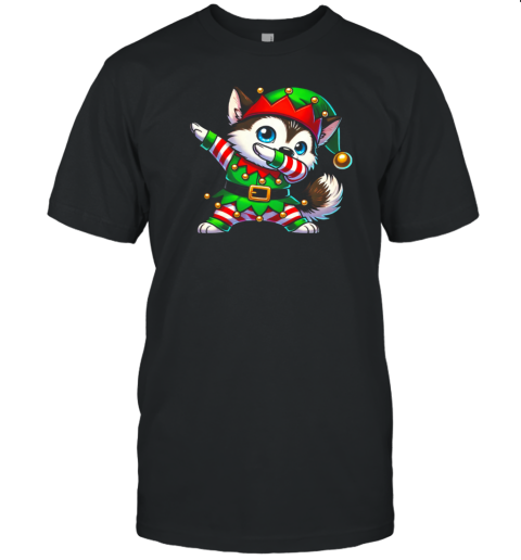 Christmas Husky Elf Funny Husky Lover T- Classic Men's T-shirt