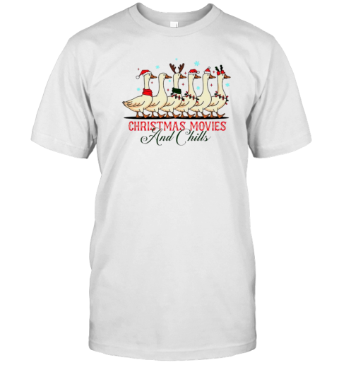 Christmas Movie And Chills Merry Duckmas Christmas Light T-Shirt