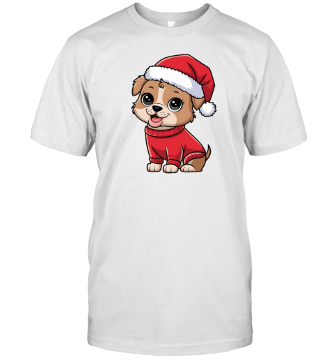 Cute Puppy Is Wearing A Red Sweater T- Classic Men's T-shirt