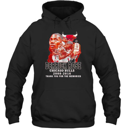 Derrick Rose Chicago Bulls 2008 2016 Thank You For The Memories Signature T- Unisex Hoodie