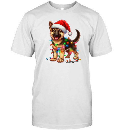 German Shepherd Dog Christmas T- Classic Men's T-shirt