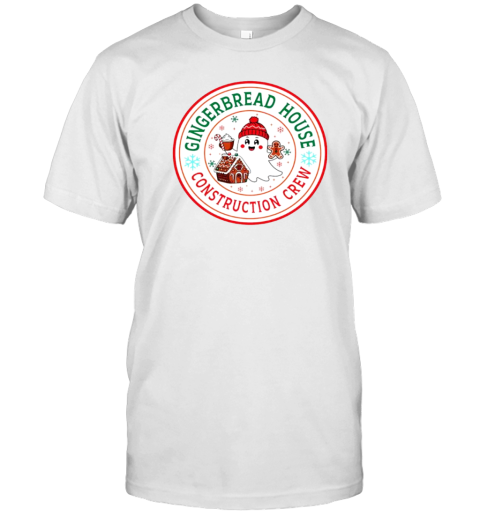 Gingerbread House Construction Crew Cute Ghost T-Shirt