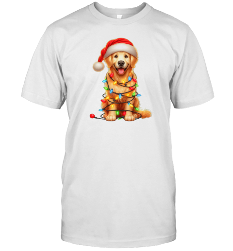 Golden Retriever Dog Christmas T- Classic Men's T-shirt