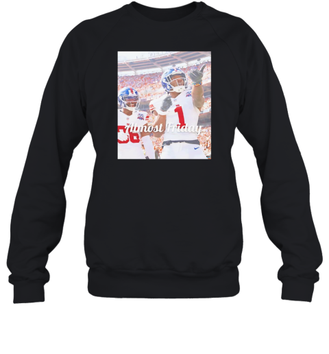 Malik Nabers 1 Celebration Almost Friday T- Unisex Sweatshirt