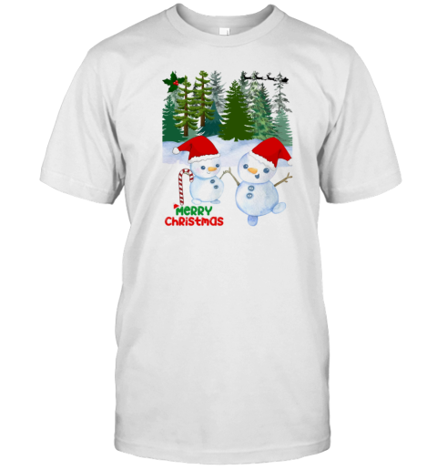 Merry Christmas Snowmen T- Classic Men's T-shirt