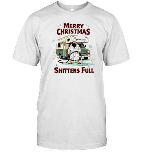 Santa Claus Festive Merry Christmas Shitters Full Cartoon T-Shirt