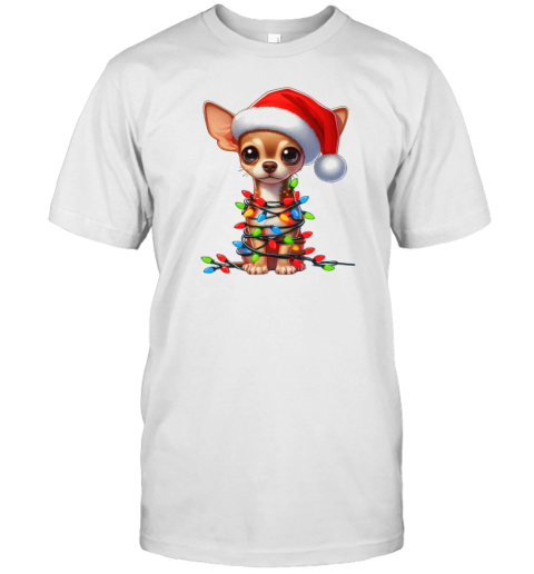 Short Haired Chihuahua Dog Christmas T- Classic Men's T-shirt