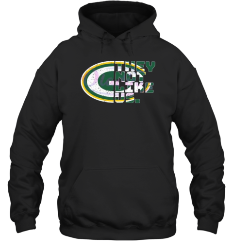 They Not Like Us Green Bay Packers Football Logo Mascot T- Unisex Hoodie