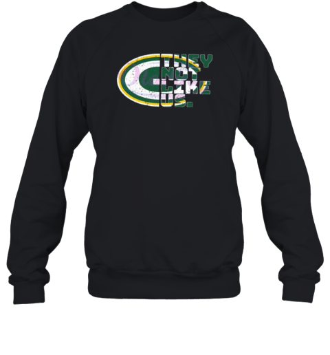 They Not Like Us Green Bay Packers Football Logo Mascot T- Unisex Sweatshirt