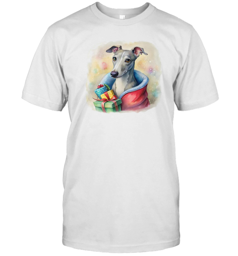 Whippet In A Christmas Stocking – Holiday Delight T- Classic Men's T-shirt