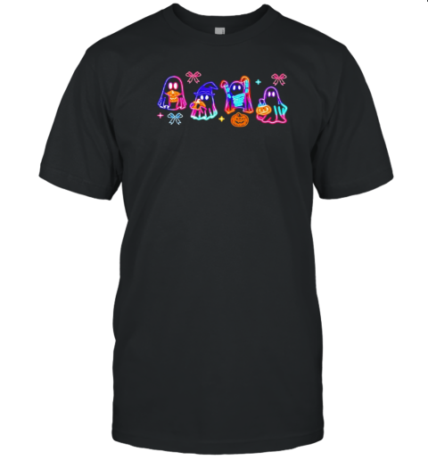 Ghost Neon Halloween T- Classic Men's T-shirt