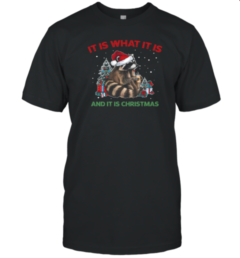 It Is What It Is And It Is Christmas Racoon Quote Essential T- Classic Men's T-shirt