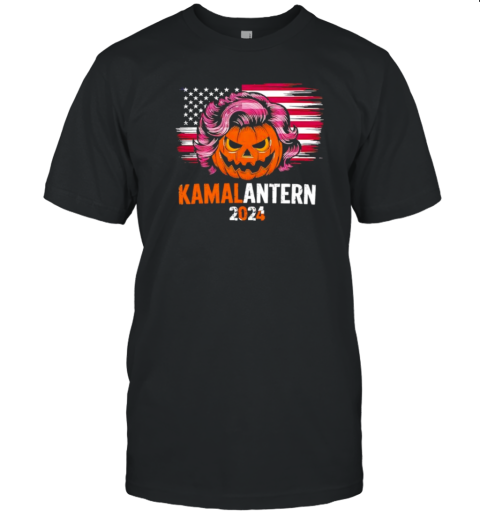 Kamala Harris Retro Halloween Jack O Lantern Flag 2024 T-Shirt