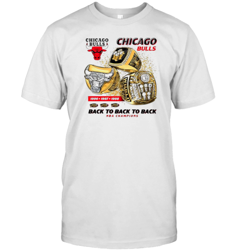 Mitchell And Ness Chicago Bulls CREAM Triple Rings T- Classic Men's T-shirt