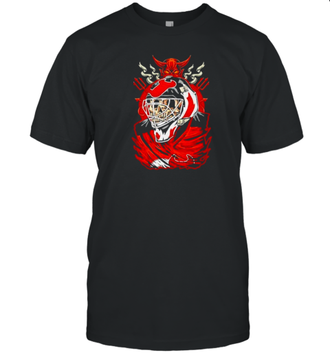 Brodeur Devils Skull Goalie Hockey Goalie Fashion T-Shirt