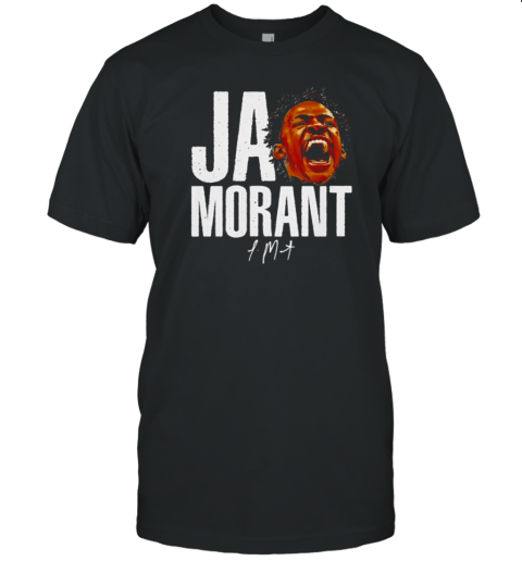 Face Ja Morant Stacked Basketball Signature T-Shirt