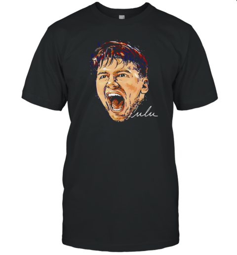 Face Luka Doncic Scream Basketball Signature T-Shirt