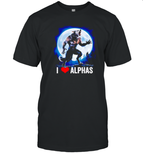 Funny Cringe Werewolf Wolf Meme I Heart Alphas I Love Alphas Retro T-Shirt