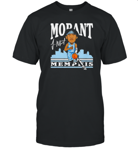 Ja Morant Toon Basketball Signature Design T-Shirt