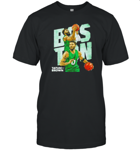 Jayson Tatum And Jaylen Brown Boston Duo Basketball Design T-Shirt