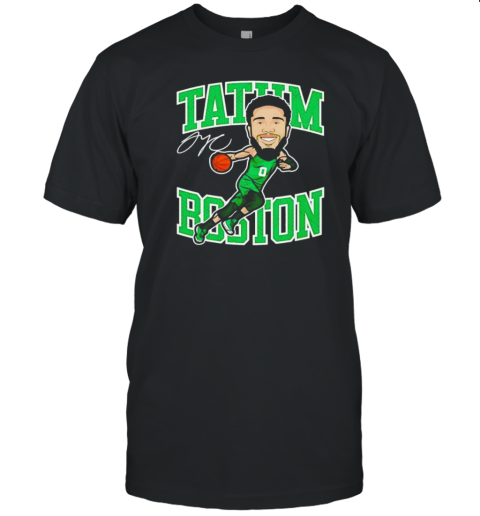 Jayson Tatum Boston Toon Basketball Signature T-Shirt