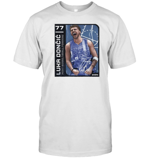 Luka Doncic 77 Dallas Card Basketball Design Signature T-Shirt