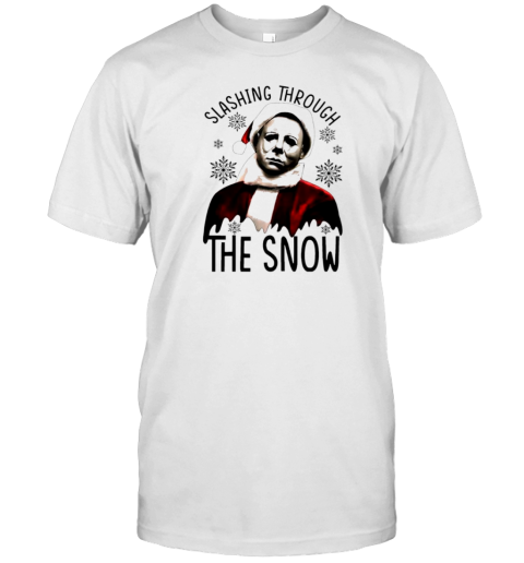 Myers Slashing Through The Snow Horror Christmas 2024 T-Shirt