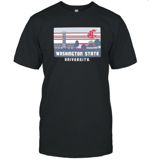 Washington State University Campus Skyline Retro T-Shirt