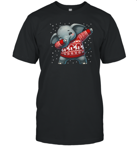 Christmas Elephant Lover Funny Elephant Ugly Christmas T-Shirt