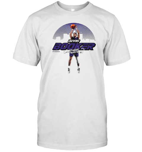 Devin Booker Skyline Basketball Signature T-Shirt