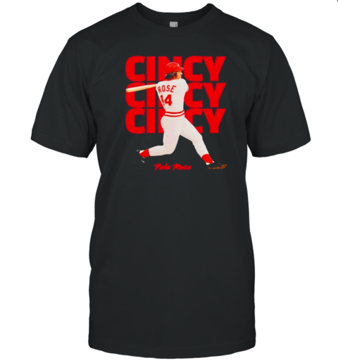 Hit King Pete Rose Cincinnati Reds Icon 2024 T-Shirt