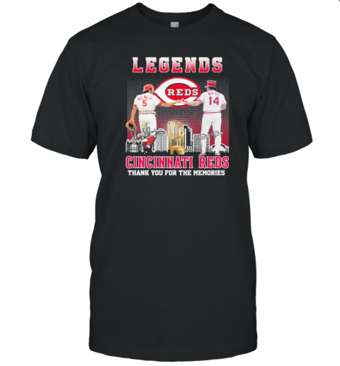 Legends Cincinnati Reds Baseball Thank You For The Memories T-Shirt