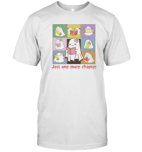 Retro Groovy Just One More Chapter Cute Ghost T-Shirt