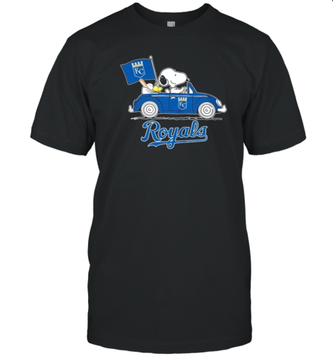 Snoopy And Woodstock X Kansas City Royals October Driving Car 2024 T-Shirt