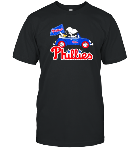 Snoopy And Woodstock X Philadelphia Phillies October Driving Car 2024 T-Shirt