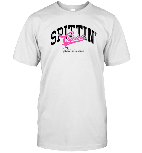 Spittin Chiclets x Breasties Varsity shot at a cure T-Shirt