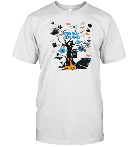 Tree Halloween Carolina Panthers NFL Team 2024 T-Shirt