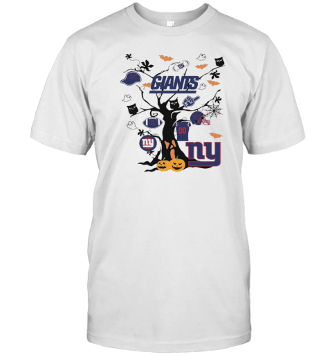 Tree Halloween New York Giants NFL Team 2024 T-Shirt