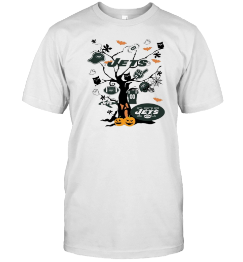 Tree Halloween New York Jets NFL Team 2024 T-Shirt