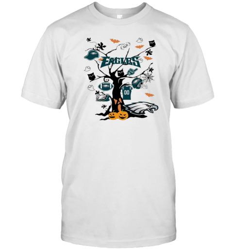 Tree Halloween Philadelphia Eagles NFL Team 2024 T-Shirt