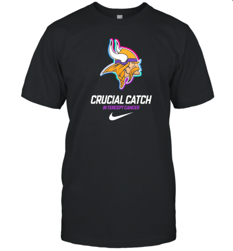 Vikings Nike Black 2024 NFL Crucial Catch T- Classic Men's T-shirt