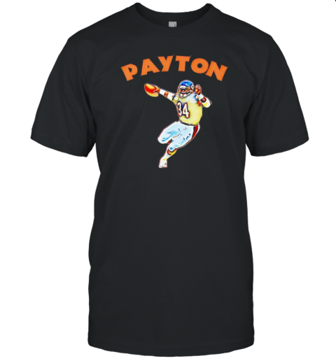 Walter Payton Chicago Football Design T-Shirt