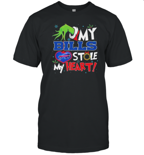 Grinch Hand My Buffalo Bills Stole My Heart Football 2024 T-Shirt