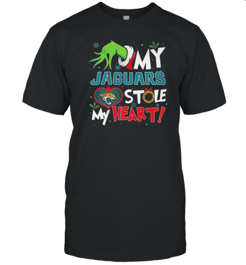 Grinch Hand My Jacksonville Jaguars Stole My Heart Football 2024 T-Shirt